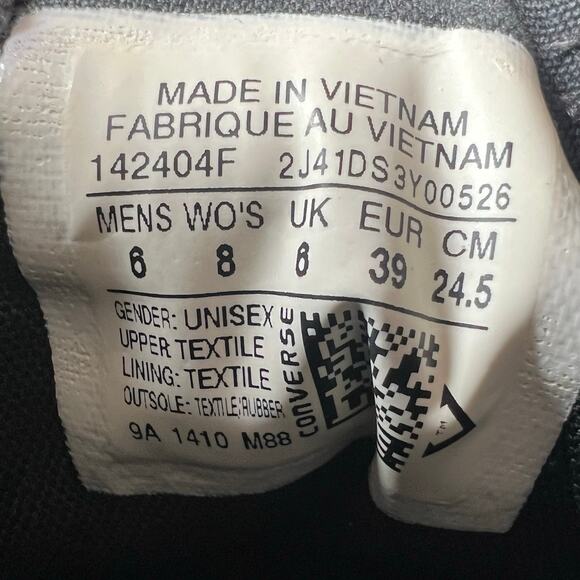 CONVERSE Chuck Taylor II All Star Ox Sneakers Low Top Black White Unisex M6/W8 - Picture 9 of 10